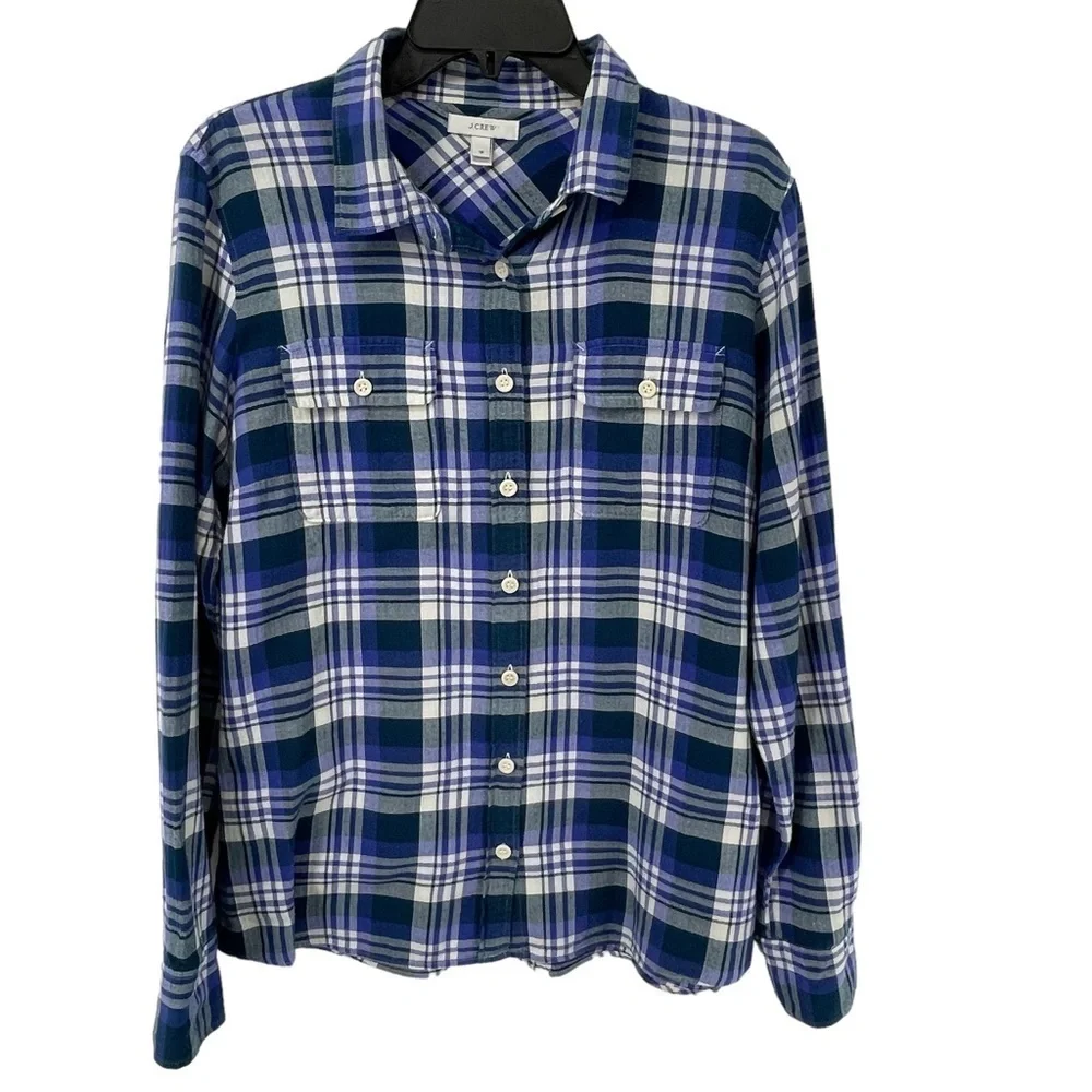 J Crew Acropolis Classic Collared, Plaid Button-Up Shirt - Sz 12